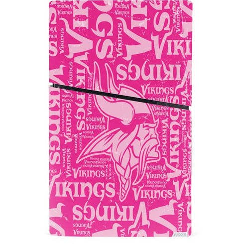 NFL Minnesota Vikings - Blast Pink PS5 Slim Digital Edition Console Skin
