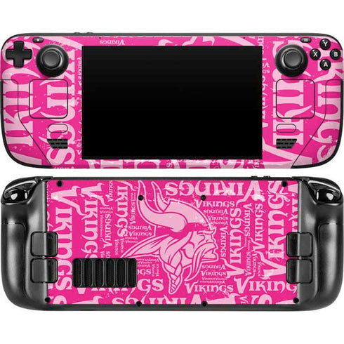 NFL Minnesota Vikings - Blast Pink Steam Deck Handheld Gaming Computer OLED Skin