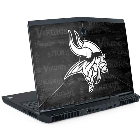 NFL Minnesota Vikings Black & White Dell Alienware Skin