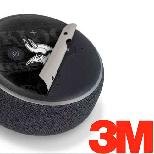 NFL Minnesota Vikings Black & White Amazon Echo Dot Skin