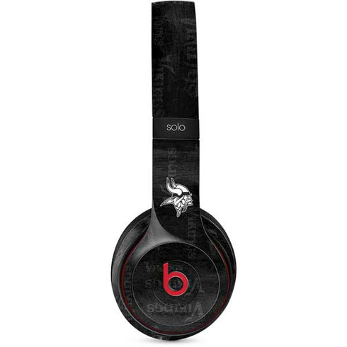 NFL Minnesota Vikings Black & White Beats Solo 3 Wireless Skin
