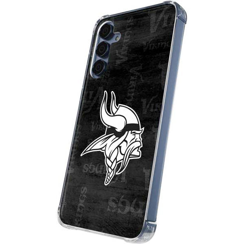 NFL Minnesota Vikings Black & White Galaxy A35 5G Clear Case