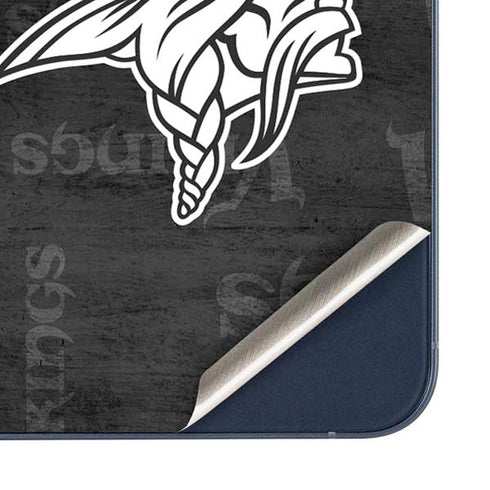 NFL Minnesota Vikings Black & White Galaxy A35 5G Skin