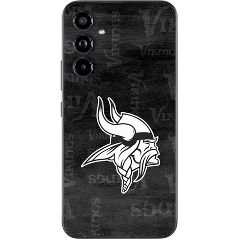 NFL Minnesota Vikings Black & White Galaxy A54 5G Skin