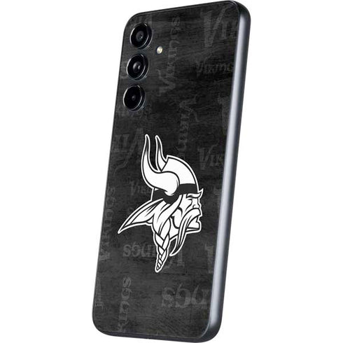 NFL Minnesota Vikings Black & White Galaxy A54 5G Skin