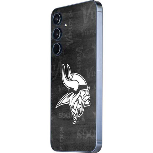 NFL Minnesota Vikings Black & White Galaxy A55 5G Skin