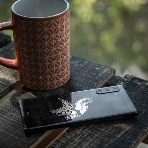 NFL Minnesota Vikings Black & White Galaxy Note 10 Plus Skin