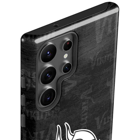 NFL Minnesota Vikings Black & White Galaxy S23 Ultra Pro Case