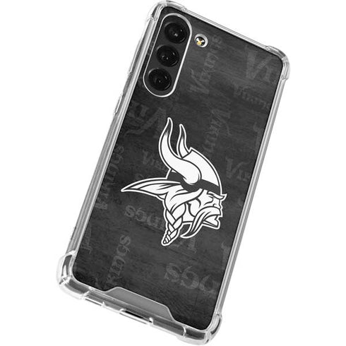 NFL Minnesota Vikings Black & White Galaxy S24 FE Clear Case