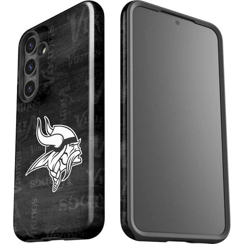 NFL Minnesota Vikings Black & White Galaxy S25 Impact Case