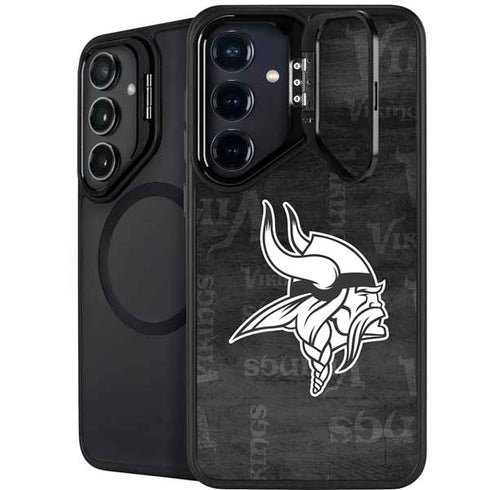 NFL Minnesota Vikings Black & White Galaxy S24 Kickstand Case