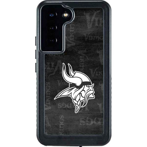 NFL Minnesota Vikings Black & White Galaxy S24 Plus Waterproof Case