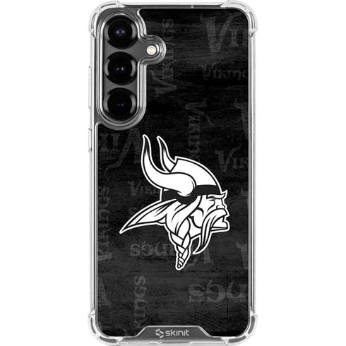 NFL Minnesota Vikings Black & White Galaxy S26 Clear Case