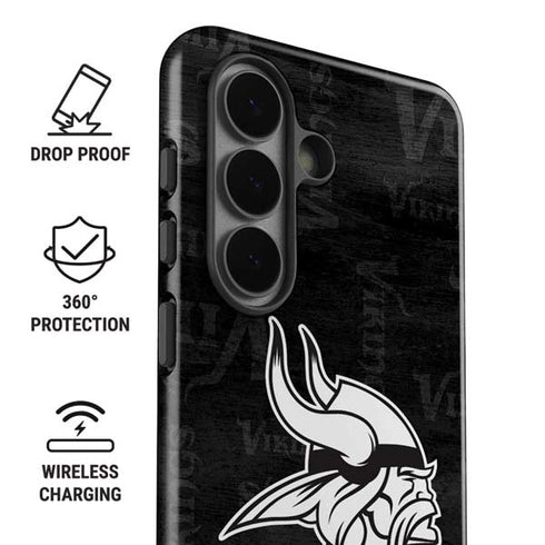 NFL Minnesota Vikings Black & White Galaxy S26 Impact Case