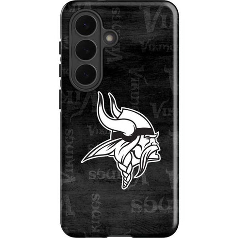 NFL Minnesota Vikings Black & White Galaxy S26 Plus Impact Case