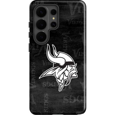 NFL Minnesota Vikings Black & White Galaxy S26 Ultra Impact Case