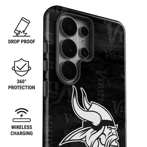 NFL Minnesota Vikings Black & White Galaxy S26 Ultra Impact Case