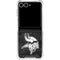 NFL Minnesota Vikings Black & White Galaxy Z Flip7 Clear Case