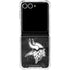 NFL Minnesota Vikings Black & White Galaxy Z Flip7 Clear Case