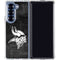 NFL Minnesota Vikings Black & White Galaxy Z Fold7 Clear Case