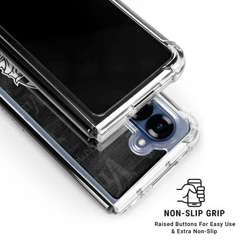 NFL Minnesota Vikings Black & White Galaxy Z Fold7 Clear Case