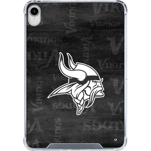 NFL Minnesota Vikings Black & White iPad 11th Gen (2025) Clear Case