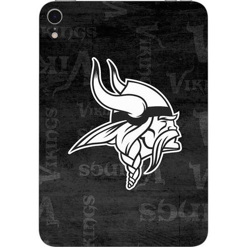 NFL Minnesota Vikings Black & White Apple iPad Mini Skin