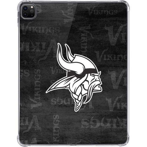 NFL Minnesota Vikings Black & White iPad Pro 11in (2024) Clear Case