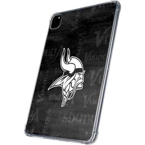 NFL Minnesota Vikings Black & White iPad Pro 11in (2024) Clear Case