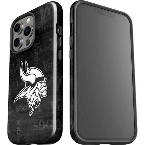 NFL Minnesota Vikings Black & White iPhone 15 Pro Impact Case