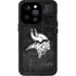 NFL Minnesota Vikings Black & White iPhone 15 Pro Waterproof Case