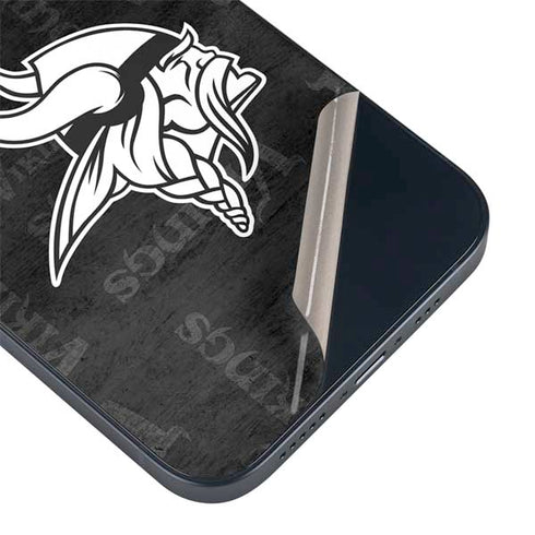 NFL Minnesota Vikings Black & White iPhone 15 Skin