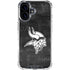 NFL Minnesota Vikings Black & White iPhone 16 Plus Clear Case