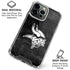 NFL Minnesota Vikings Black & White iPhone 16 Pro Clear Case