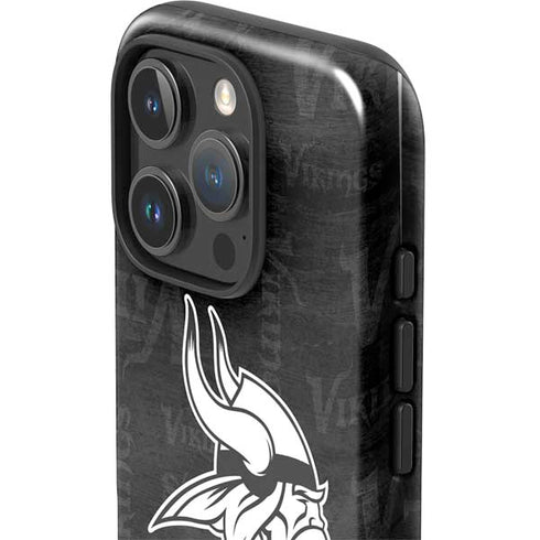 NFL Minnesota Vikings Black & White iPhone 16 Pro Impact Case