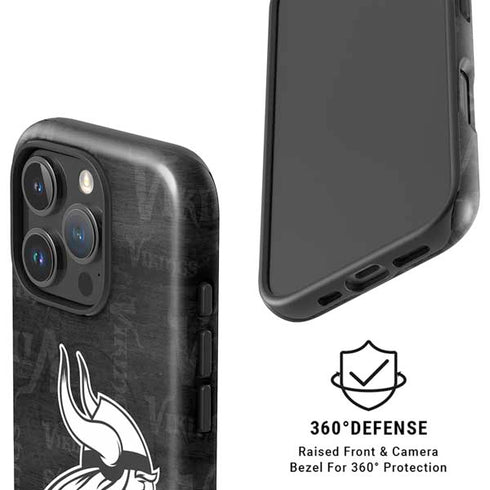 NFL Minnesota Vikings Black & White iPhone 16 Pro Magsafe Impact Case