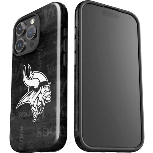 NFL Minnesota Vikings Black & White iPhone 16 Pro Max Impact Case
