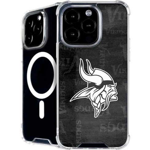 NFL Minnesota Vikings Black & White iPhone 16 Pro Max MagSafe Case