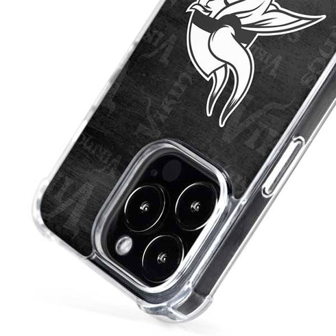 NFL Minnesota Vikings Black & White iPhone 16 Pro Max MagSafe Case