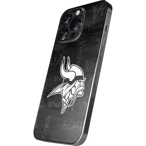 NFL Minnesota Vikings Black & White iPhone 16 Pro Skin