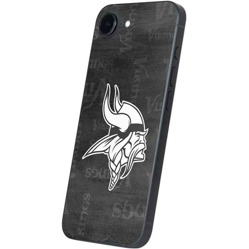NFL Minnesota Vikings Black & White iPhone 16e Skin