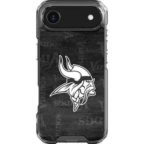 NFL Minnesota Vikings Black & White iPhone 17 Air Clear Case