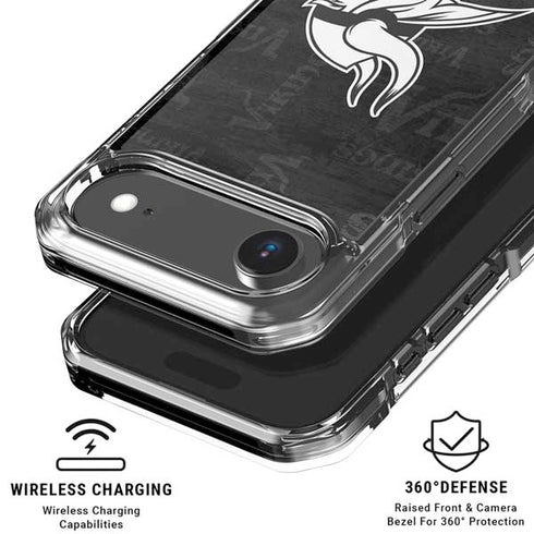 NFL Minnesota Vikings Black & White iPhone 17 Air Clear Case