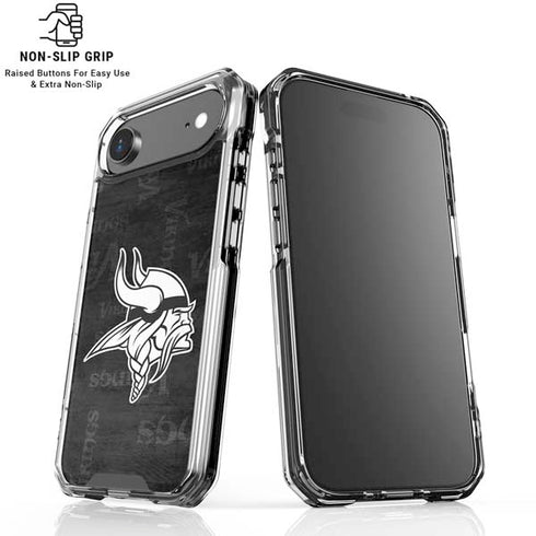 NFL Minnesota Vikings Black & White iPhone 17 Air Clear Case