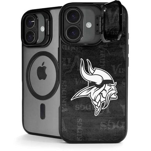 NFL Minnesota Vikings Black & White iPhone 17 Kickstand Case