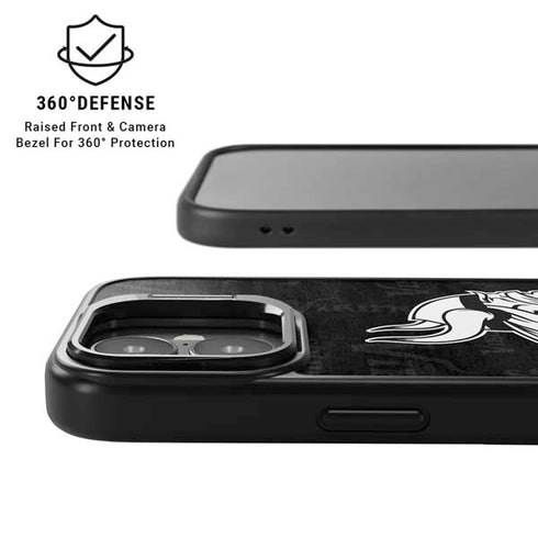 NFL Minnesota Vikings Black & White iPhone 17 Kickstand Case