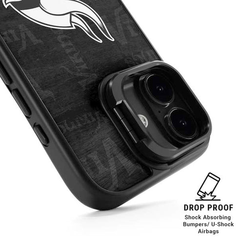 NFL Minnesota Vikings Black & White iPhone 17 Kickstand Case