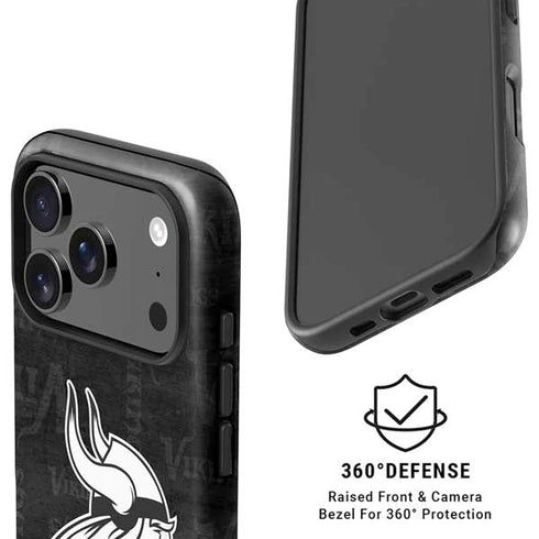 NFL Minnesota Vikings Black & White iPhone 17 Pro Magsafe Impact Case
