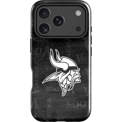 NFL Minnesota Vikings Black & White iPhone 17 Pro Max Impact Case
