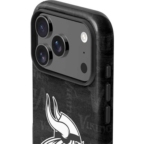 NFL Minnesota Vikings Black & White iPhone 17 Pro Max Impact Case